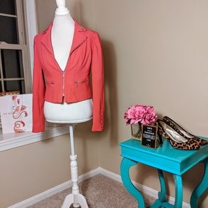 WHBM Coral zippered jacket 4
